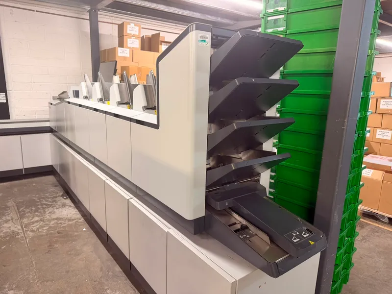The inserting and sortation line preparing a run for An Post