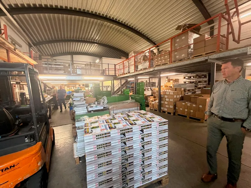 Our team preparing a job on the warehouse floor